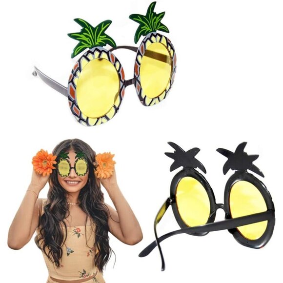 Hawaiian Tropical Sunglasses 8 Pack Party Photo Booth Luau Beach Fun main image 8